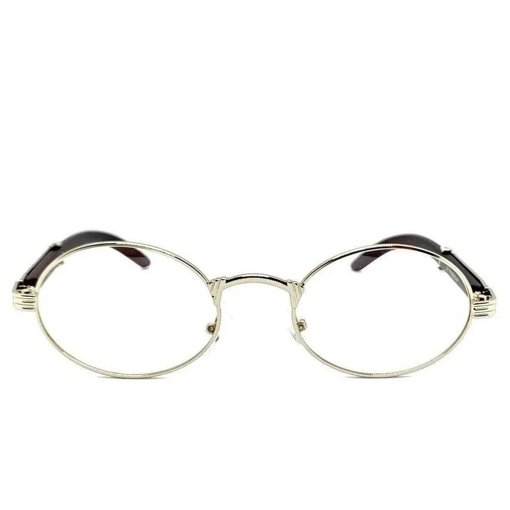 Luxury Narrow Women Wire Frame Oval‎ Unisex Trendy Retro Vintage 90's Frameless